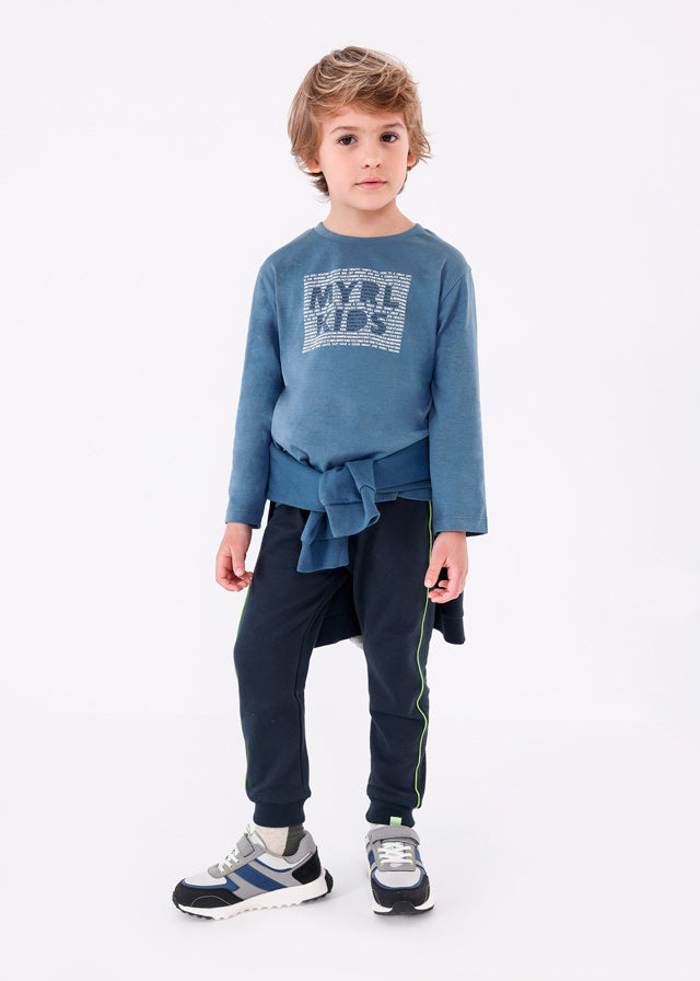 Mayoral Boy Stone Blue Long Sleeved Top 173
