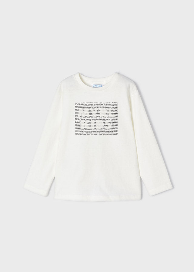 Mayoral Boy AW23 Cream Long Sleeved Top 173