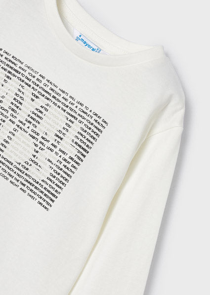 Mayoral Boy Cream Long Sleeved Top 173