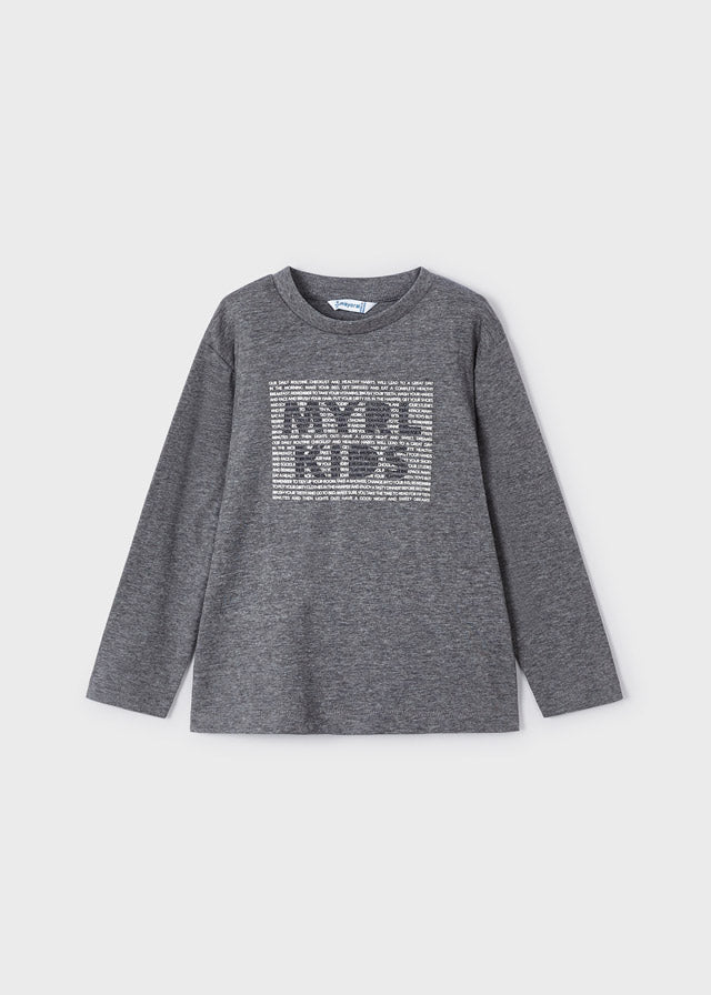 Mayoral Boy Grey Long Sleeved Top 173