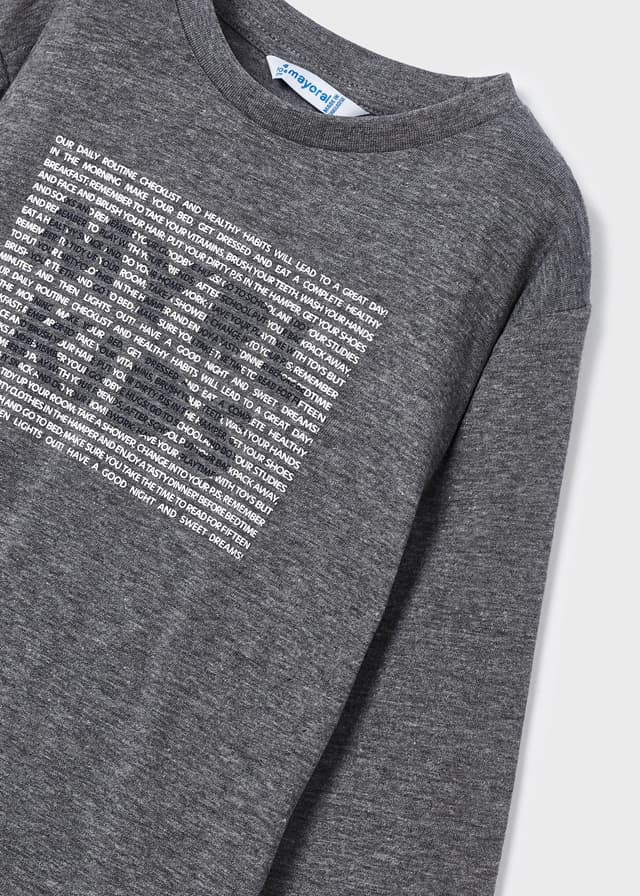 Mayoral Boy Grey Long Sleeved Top 173