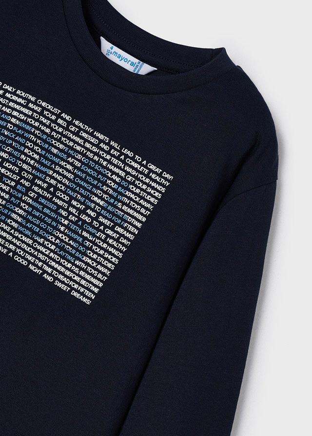 Mayoral Boy Navy Long Sleeved Top 173