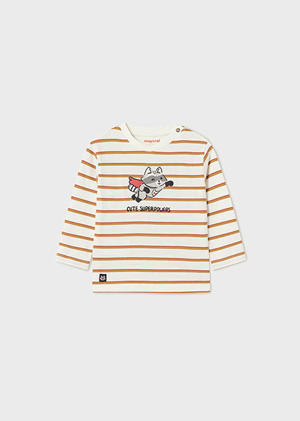 Mayoral Baby Boy Stripey Racoon Top 2028