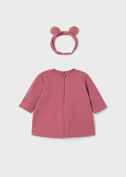 Mayoral Baby Girl Teddy Bear Dress & Headband 2844