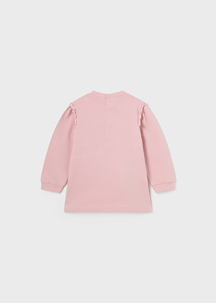 Mayoral Baby Girl Pink Fleece Lined Dress 2992