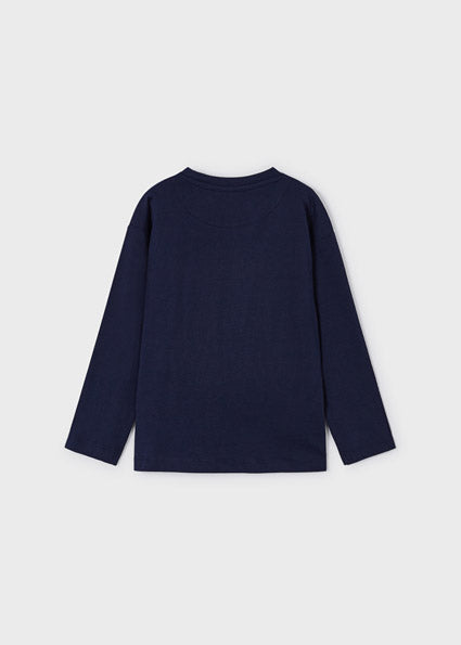 Mayoral Boy AW23 Long Sleeved Navy Top 4016