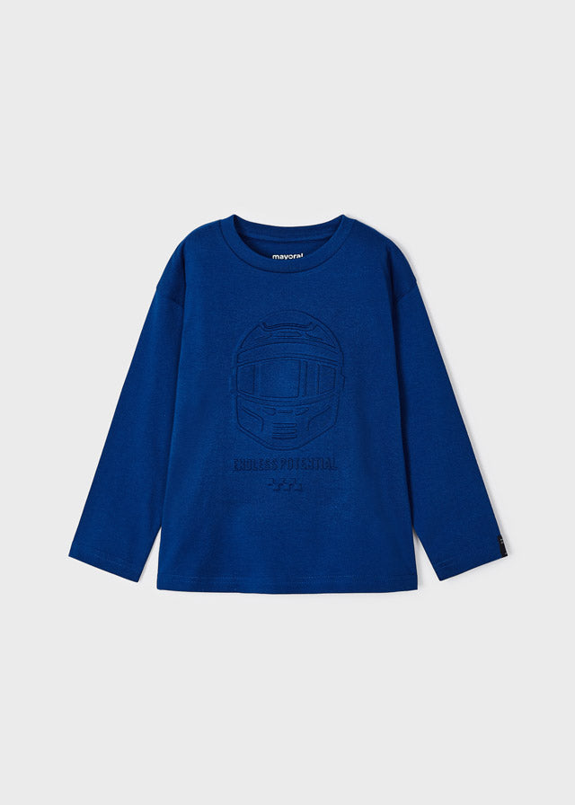 Mayoral Boy Long Sleeved Blue Helmet Top 4020