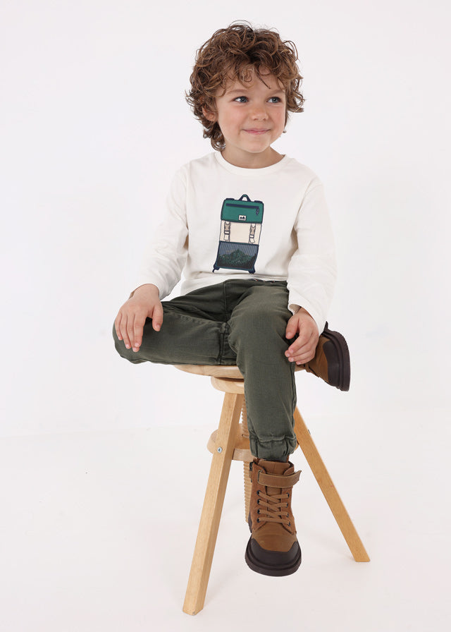 Mayoral Boy Backpack Long Sleeved Top 4028