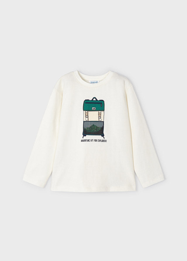 Mayoral Boy Backpack Long Sleeved Top 4028