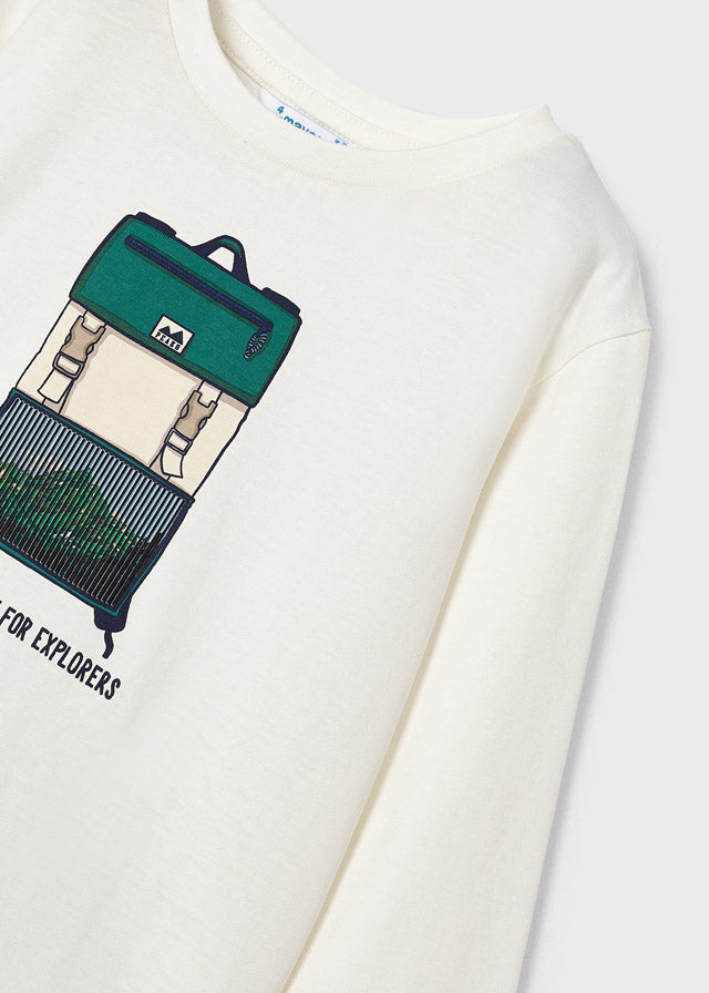 Mayoral Boy Backpack Long Sleeved Top 4028