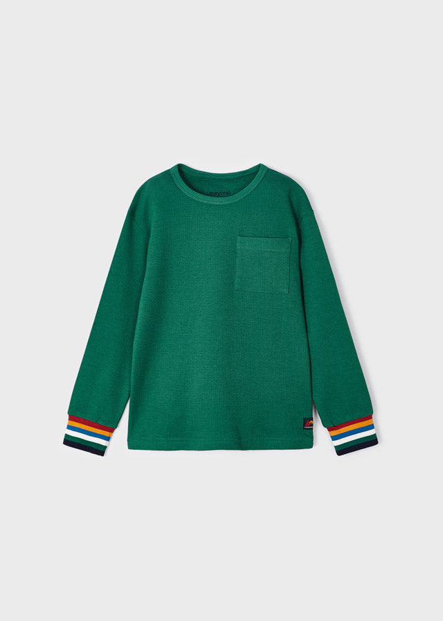 Mayoral Boy AW23 Forest Green Long Sleeved Top 4031