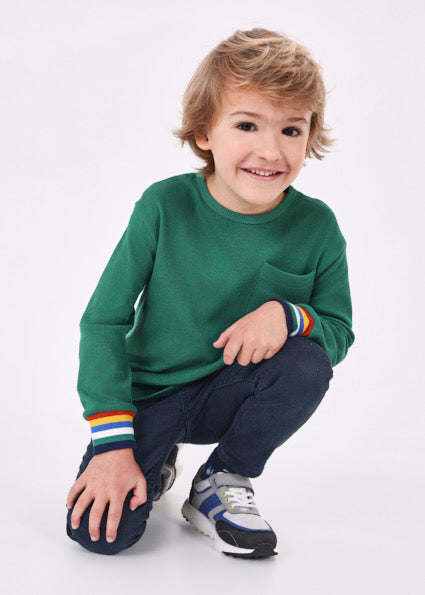 Mayoral Boy Forest Green Long Sleeved Top 4031