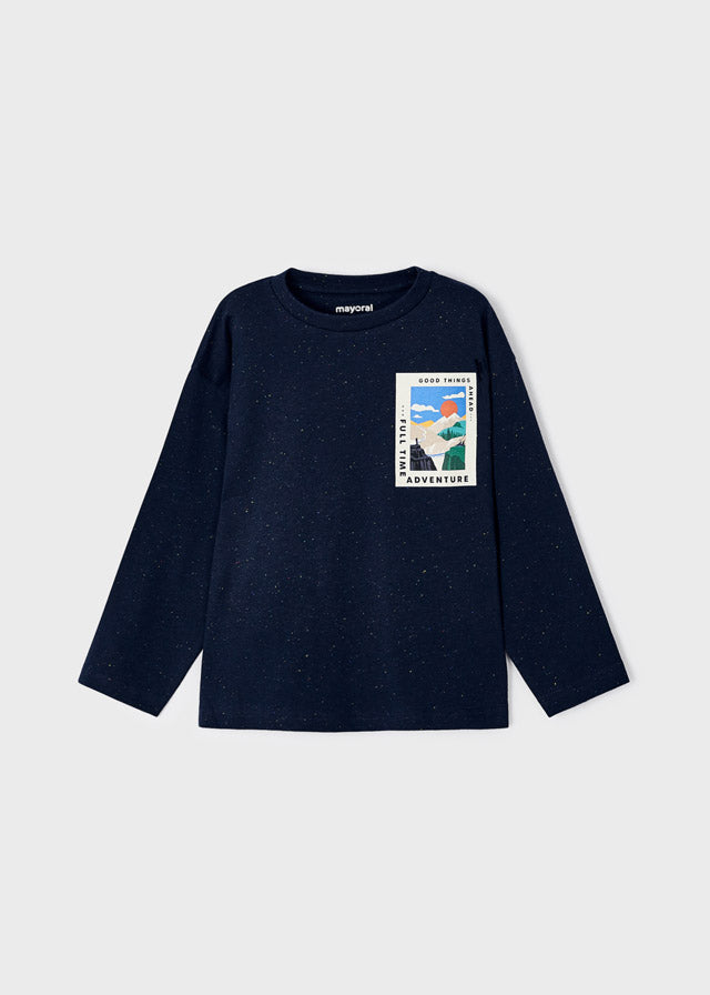 Mayoral Boy AW23 Blue Long Sleeved Top 4035