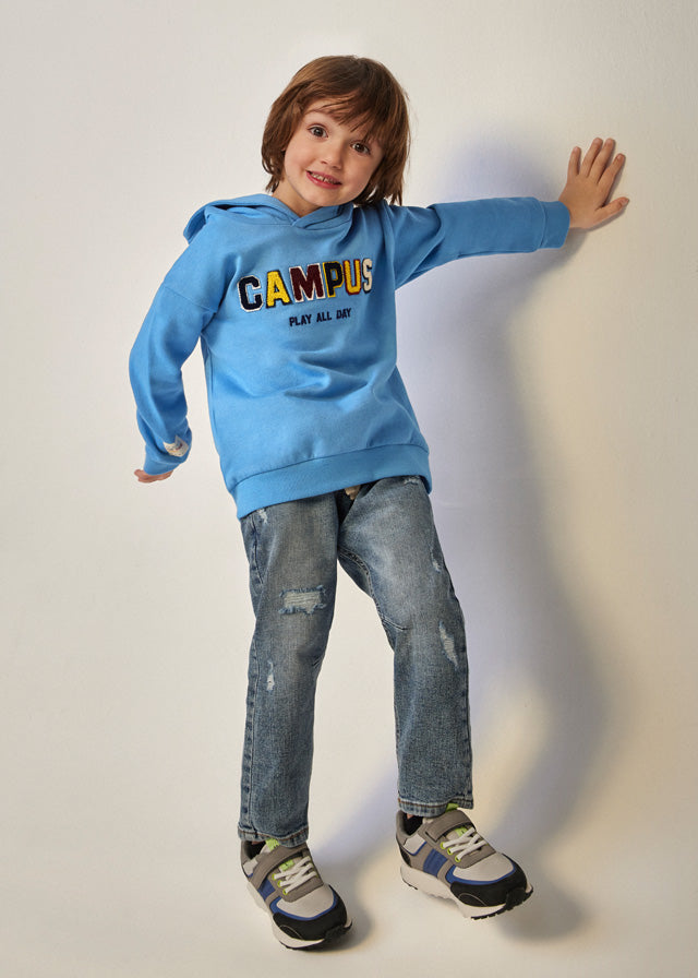 Mayoral Boy Blue Ripped Denim Cargo Pants 4513