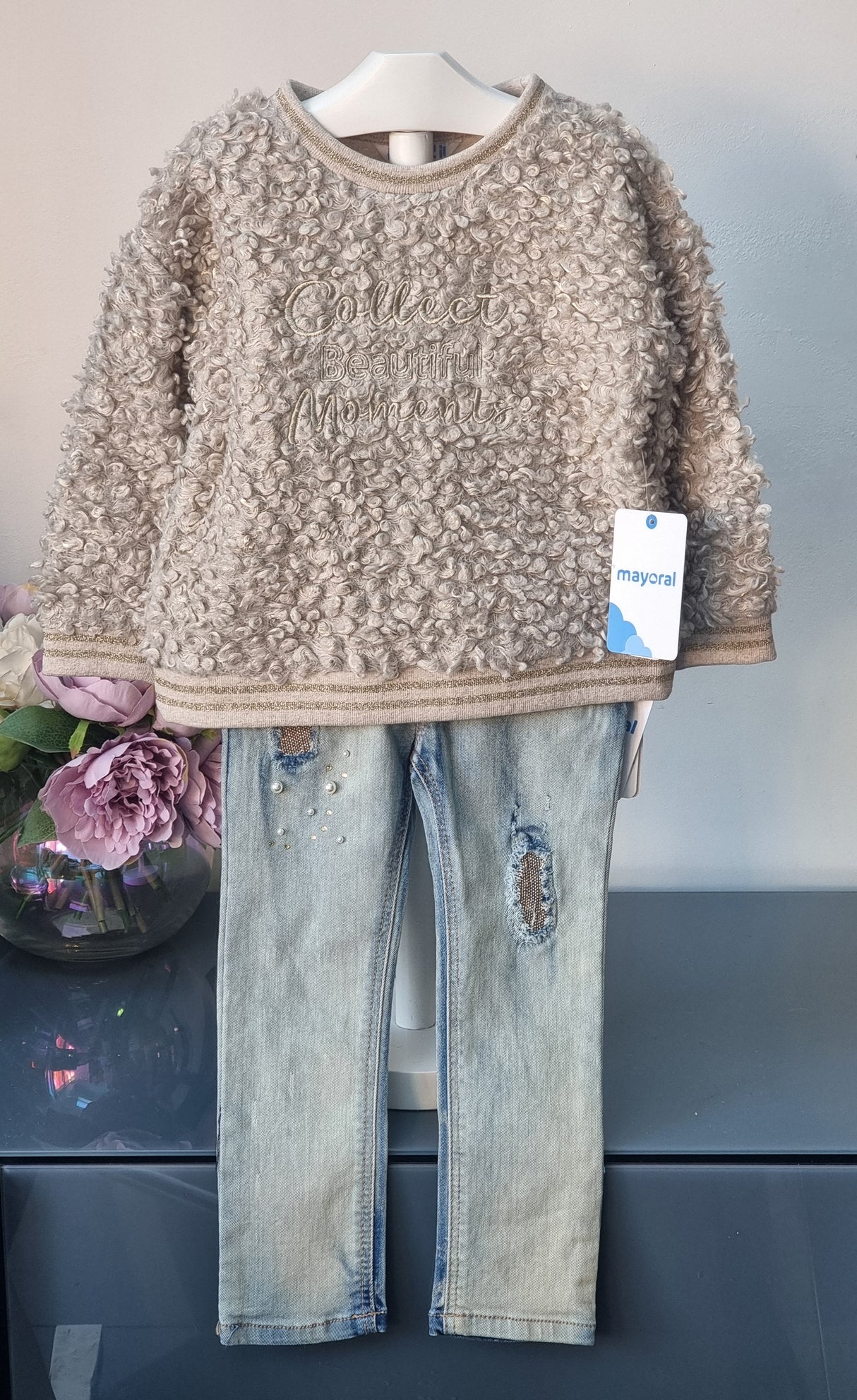 Mayoral Age 2yr Teddy sweater & jeans set