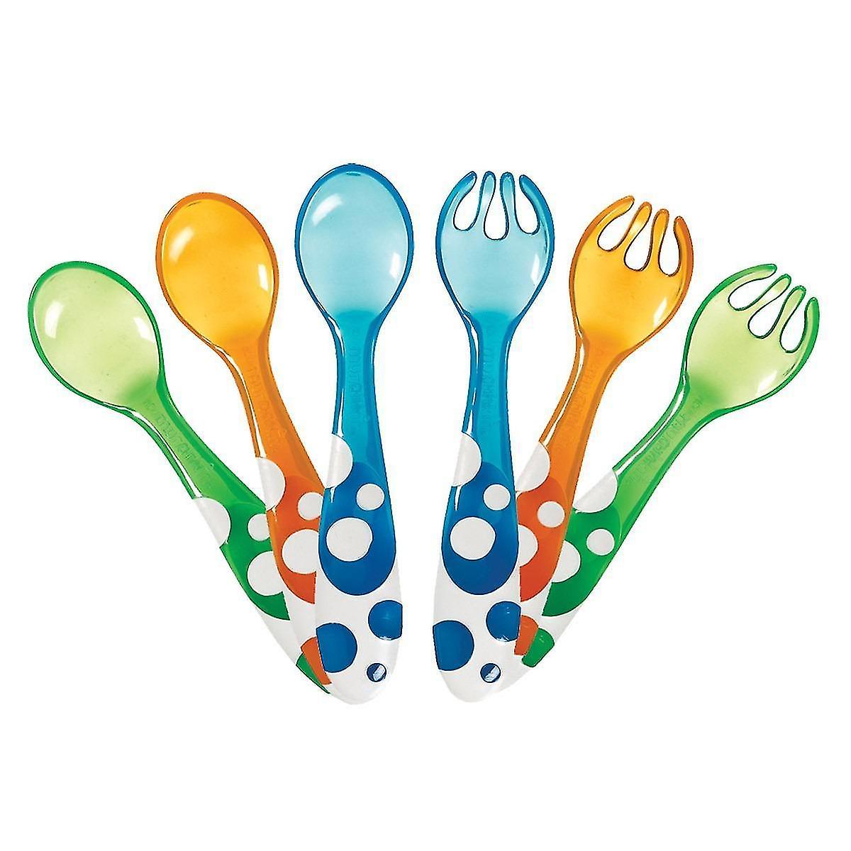 Munchkin 6 Multi Coloured Forks & Spoons