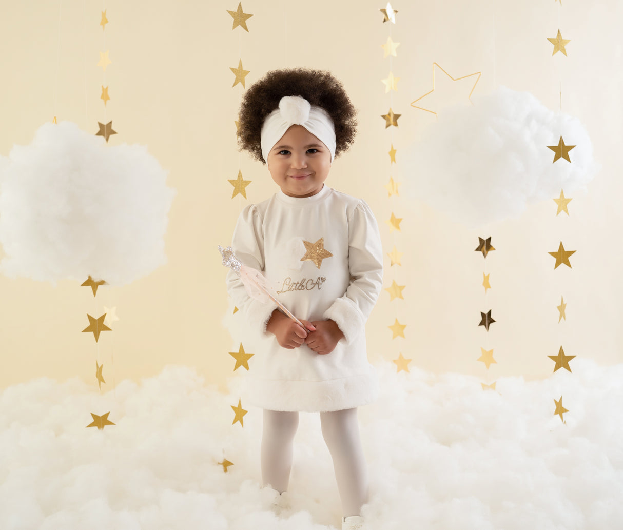 Little A by A Dee Fallon Faux Fur Trim Dress 3406
