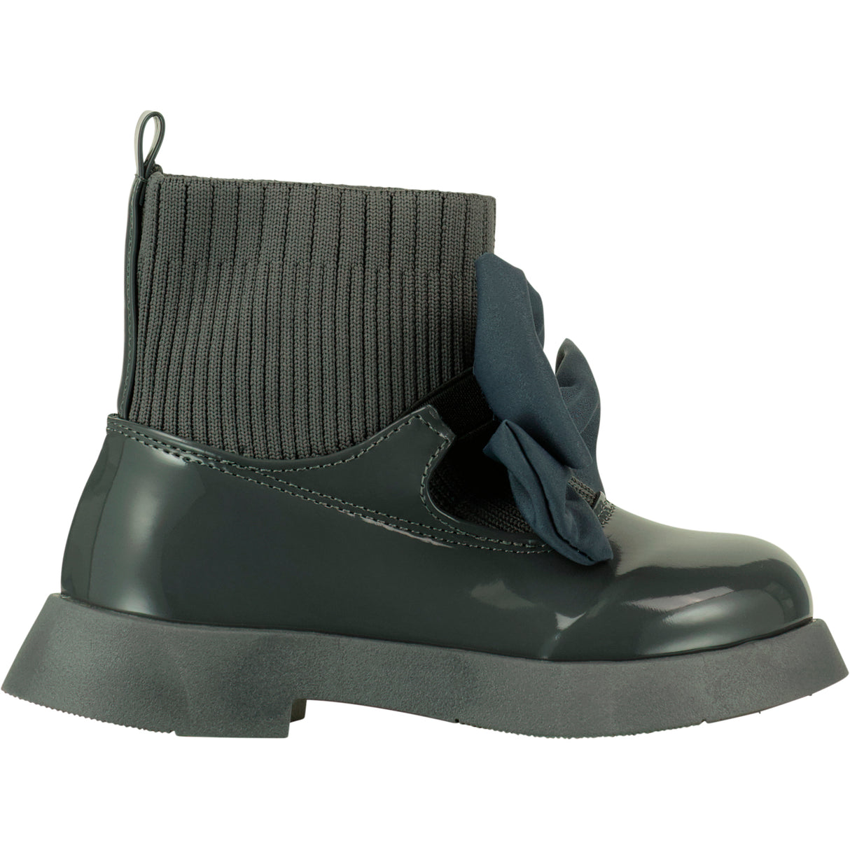 A Dee Mary Jane Dark Grey Sock Wellie Boots 6101