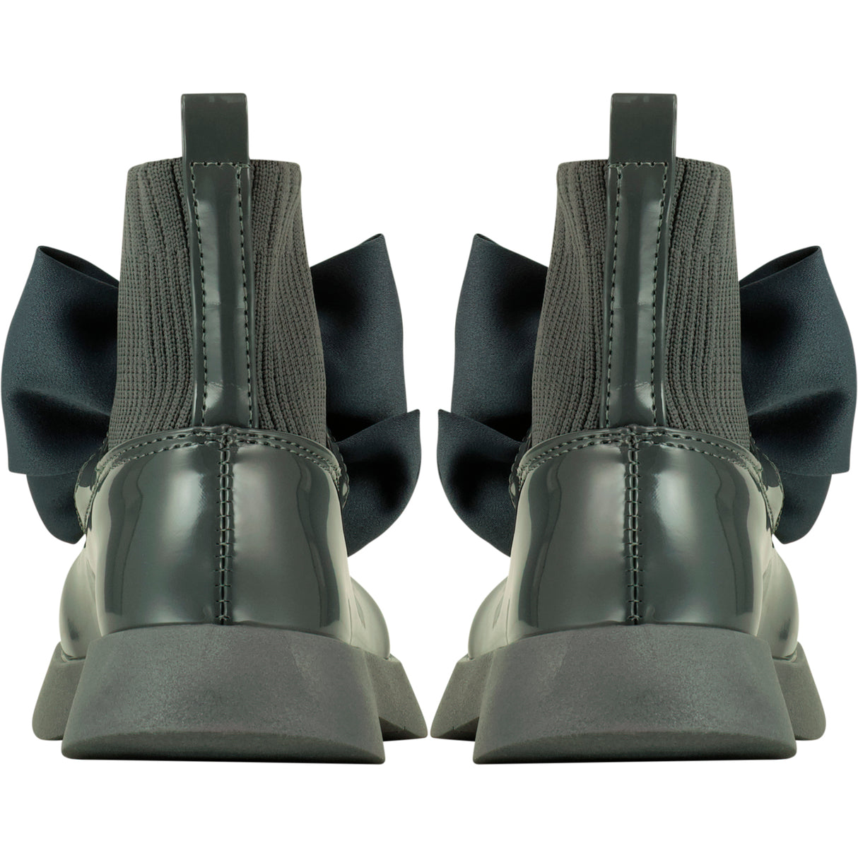 A Dee Mary Jane Dark Grey Sock Wellie Boots 6101