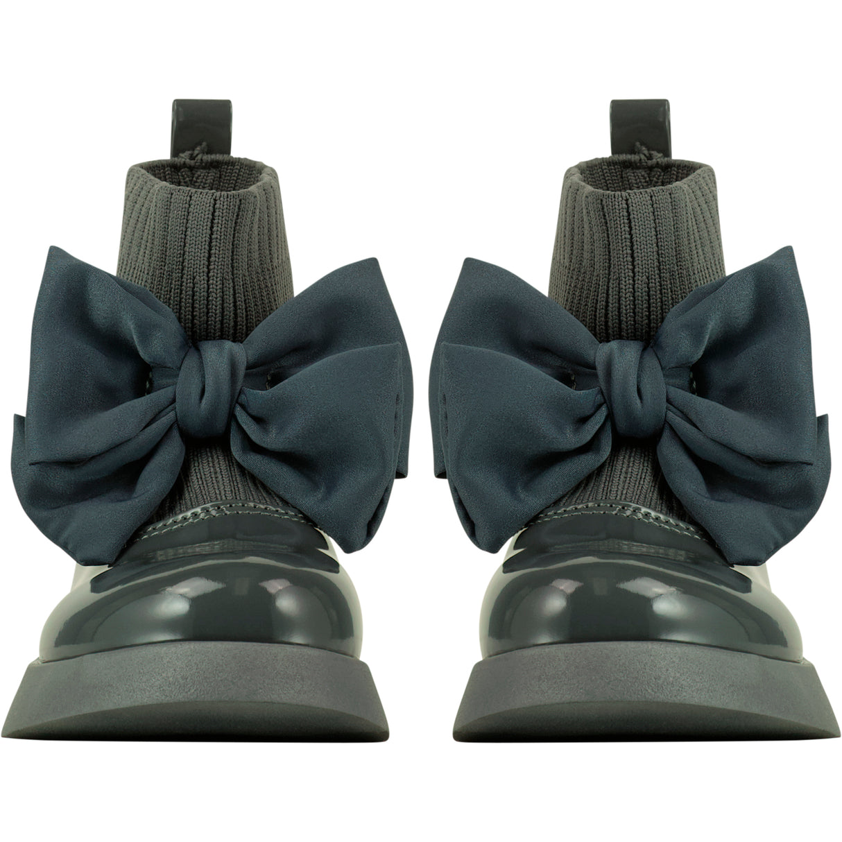 A Dee Mary Jane Dark Grey Sock Wellie Boots 6101