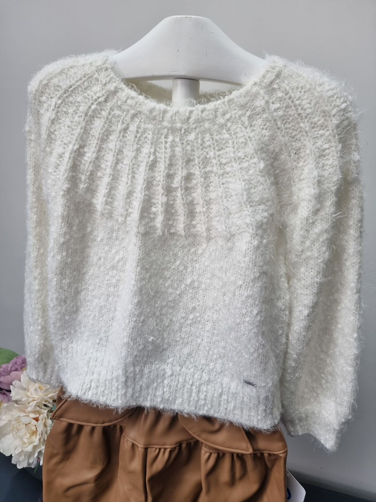 Mayoral Age 4yr Sample faux leather shorts and soft knit jumper