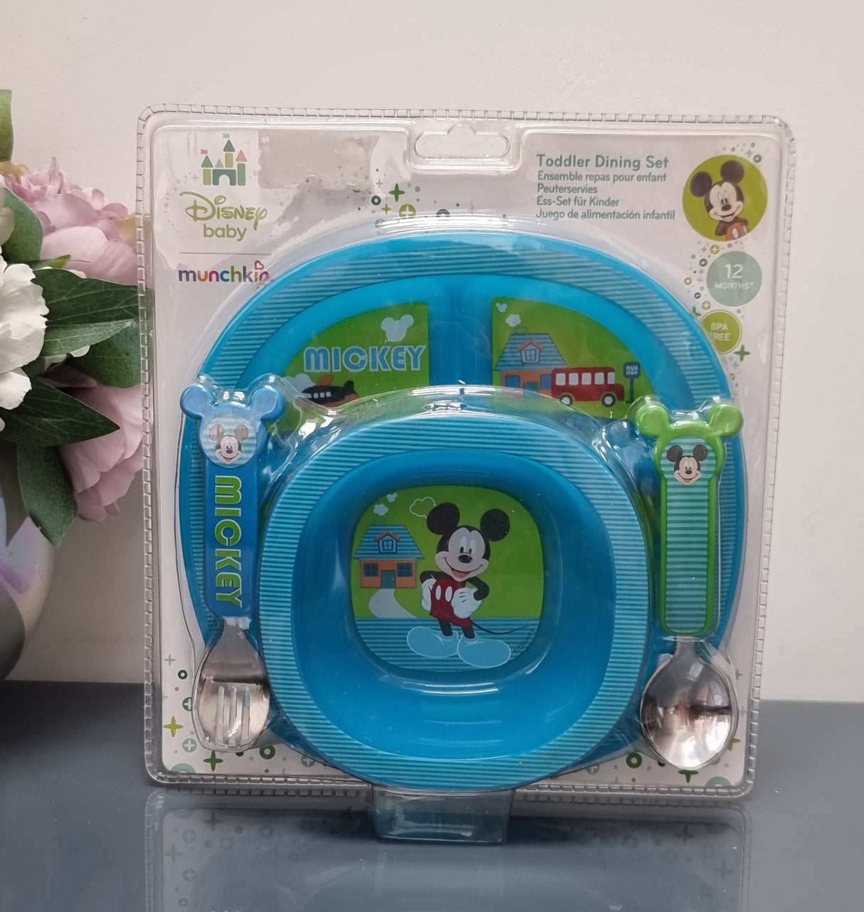 Munchkin Disney toddler diner set 12m+ Mickey Mouse