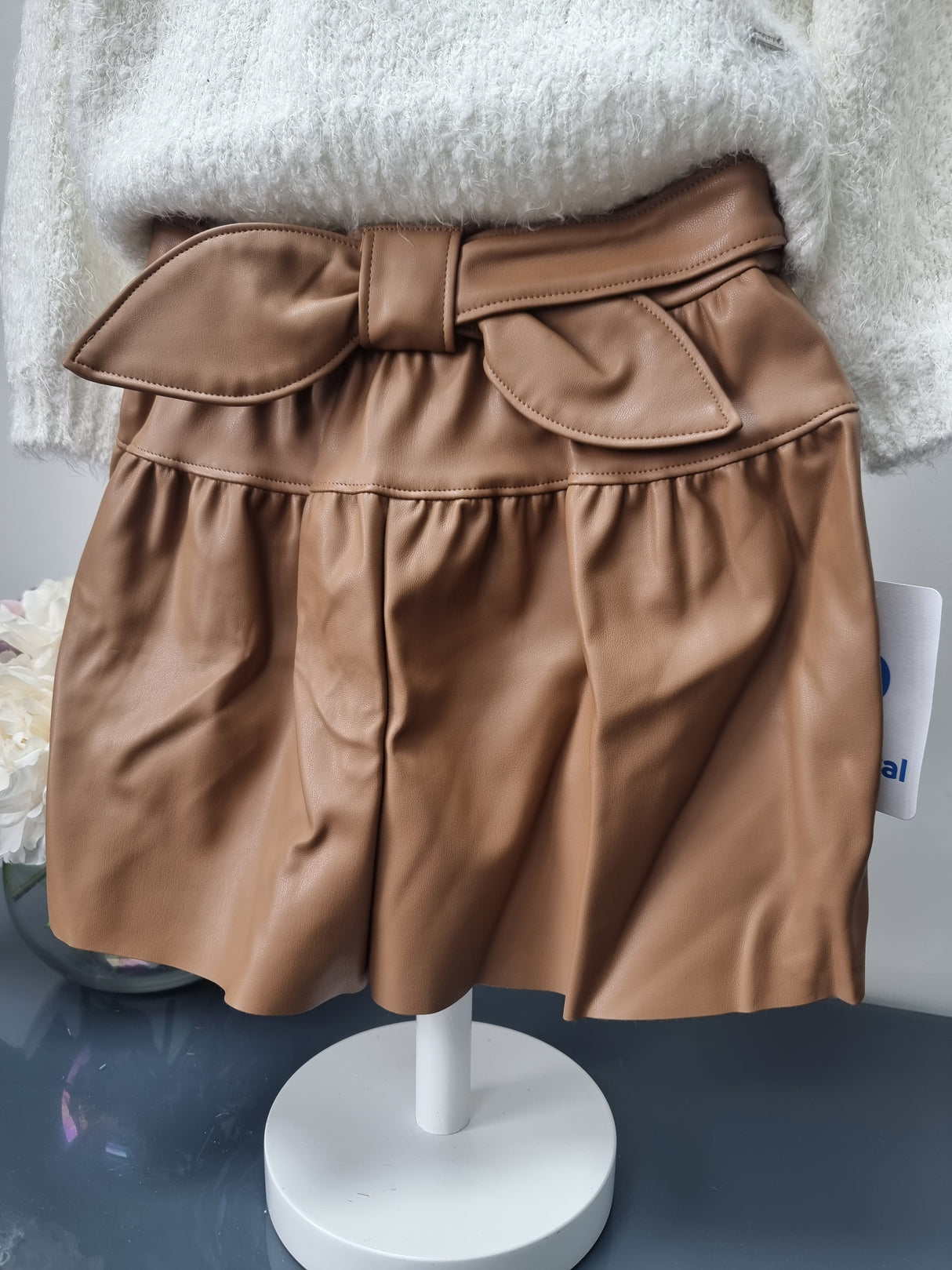 Mayoral Age 4yr Sample faux leather shorts and soft knit jumper