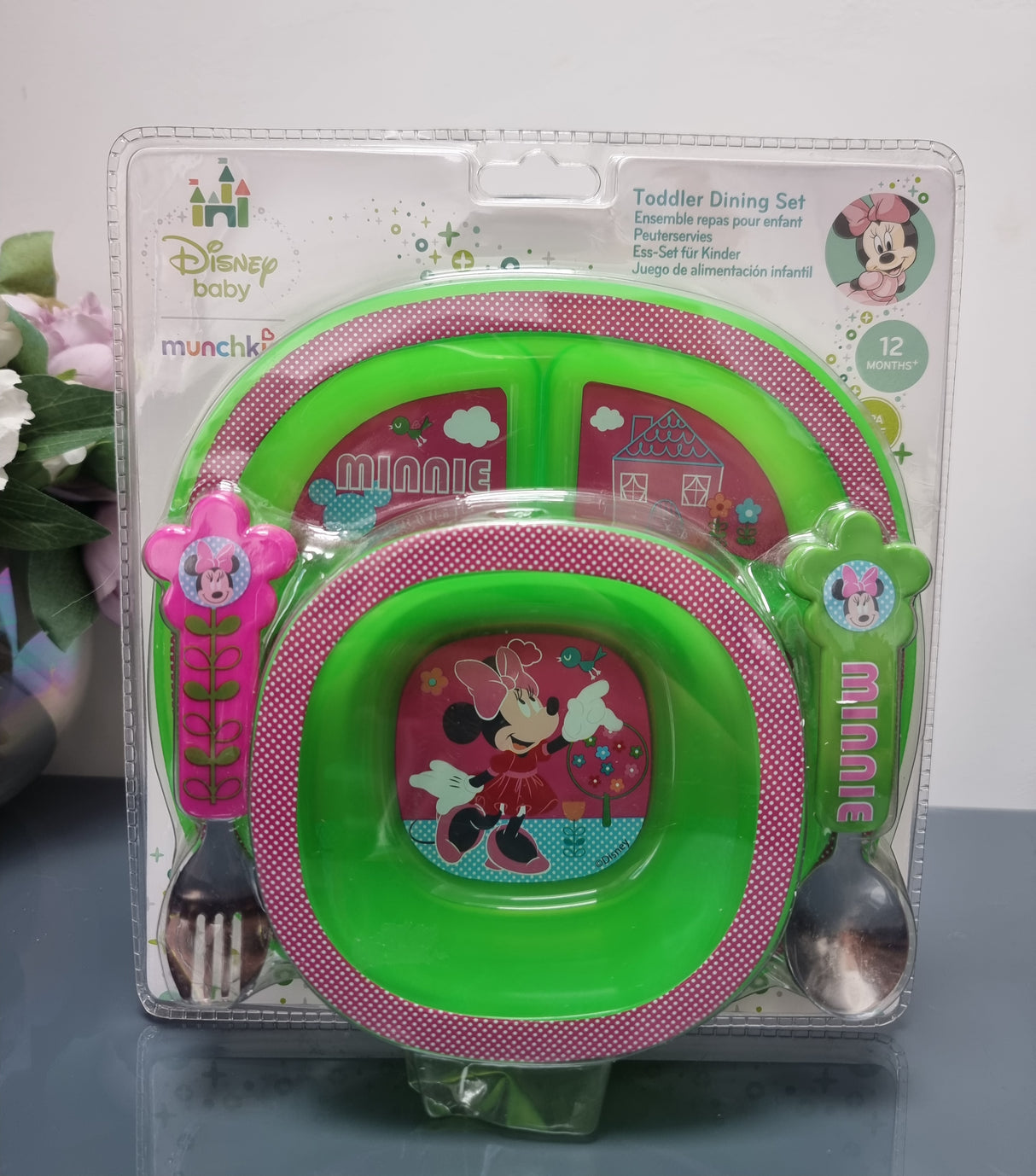 Munchkin Disney toddler diner set 12m+ Minnie Mouse