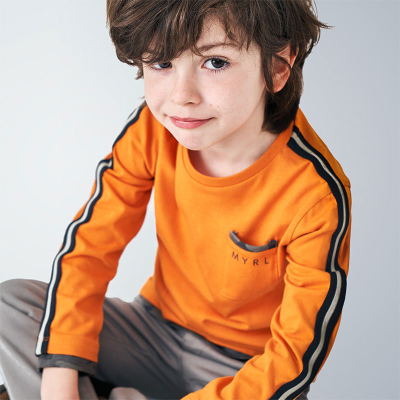 Mayoral Boy AW20 Mustard Heritage Long Sleeved Top 4041