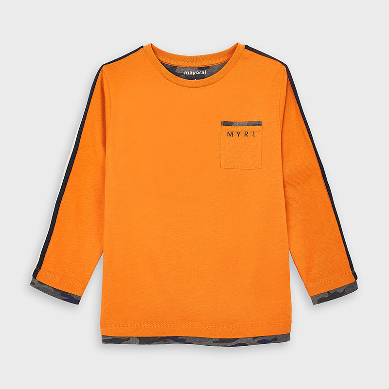 Mayoral Boy AW20 Mustard Heritage Long Sleeved Top 4041