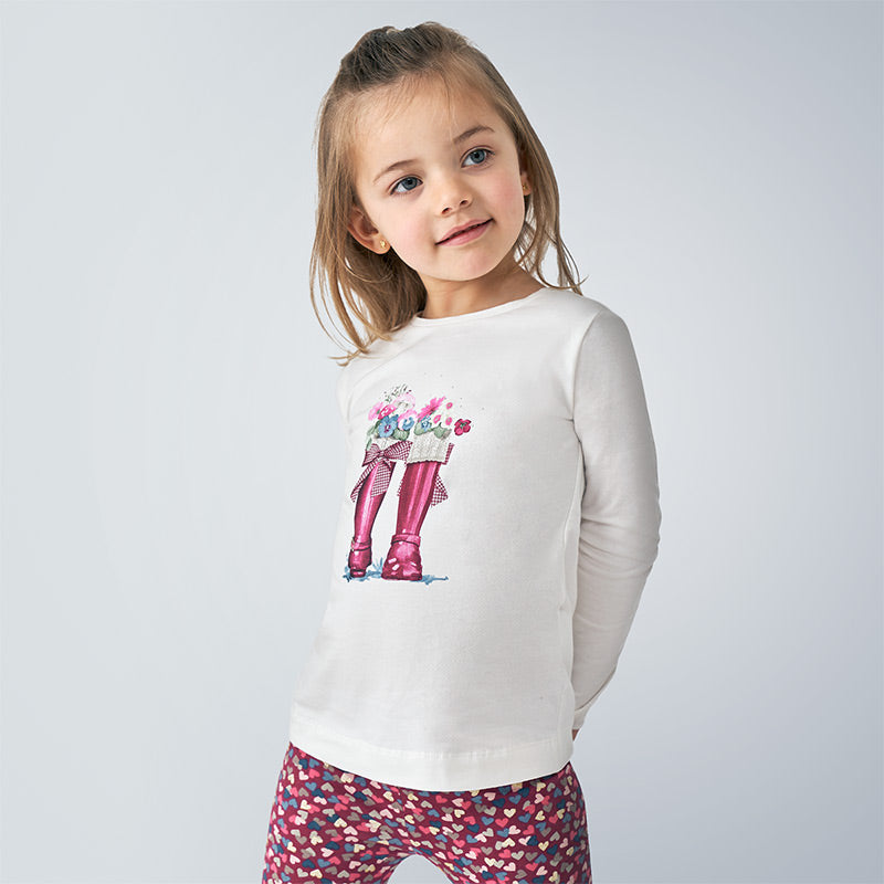 Mayoral Girl AW20 Wellington Boot Long Sleeved Top 4070