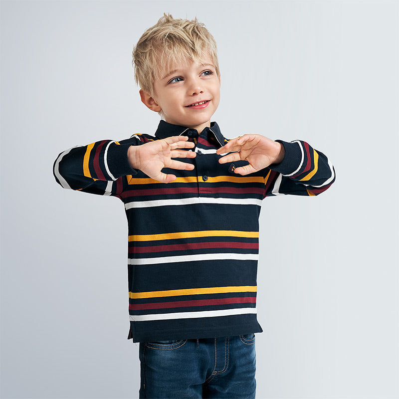 Mayoral Boy AW20 Striped Polo Top 4132
