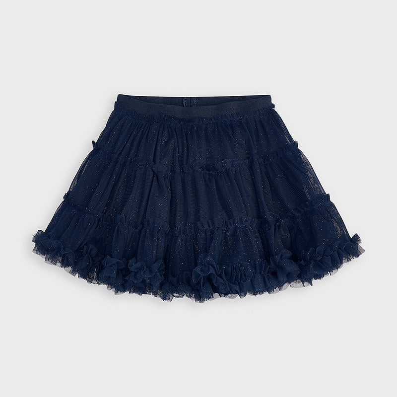 Mayoral Girl AW20 Navy Glitter Tulle Skirt 4953