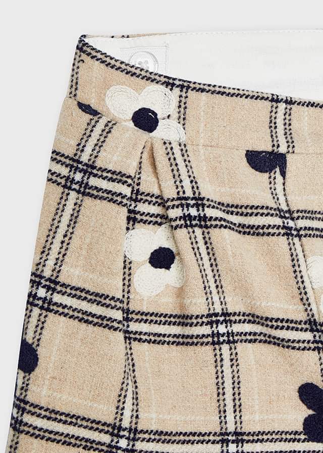 Mayoral Girl AW21 Navy Girl Flower Embroidered Shorts 4208