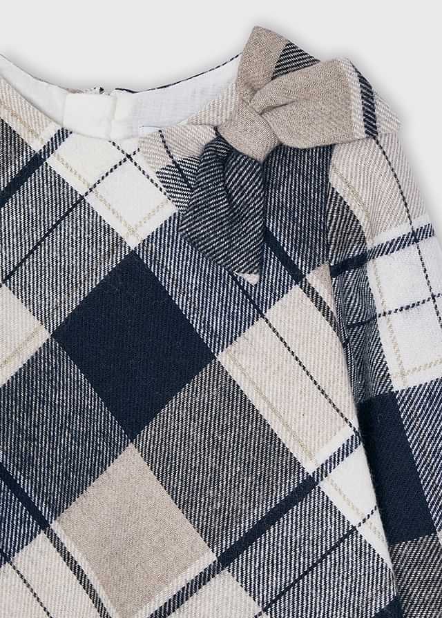 Mayoral Girl AW21 Navy Long Plaid Dress 4914