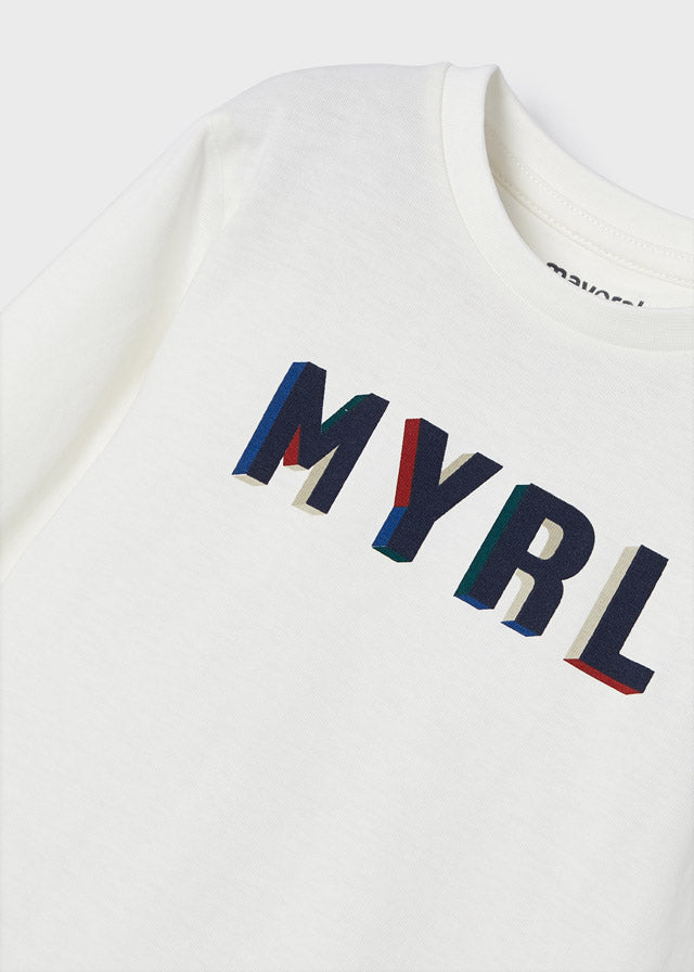 Mayoral Boy AW22 Cream Long Sleeved Top 173