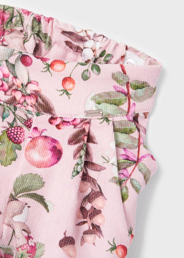 Mayoral Baby Girl AW22 Pink Corduroy Short Set 2233