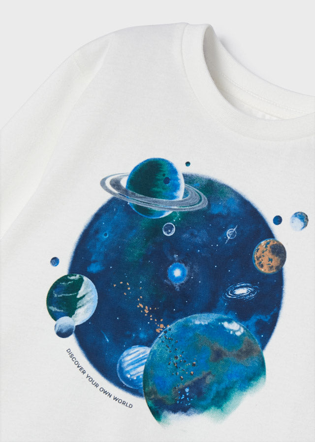 Mayoral Boy AW22 Cream Space Long Sleeved Top 4002