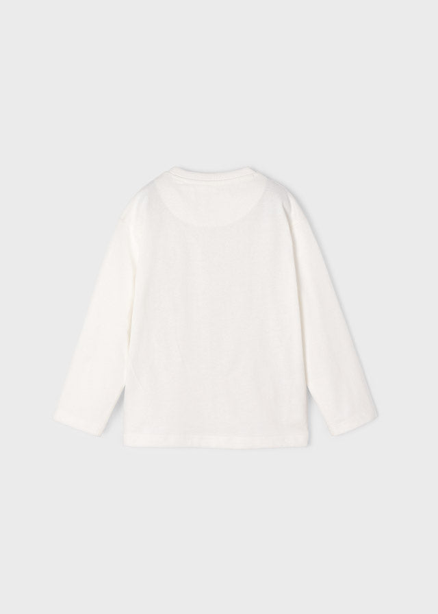 Mayoral Boy AW22 Cream Space Long Sleeved Top 4003