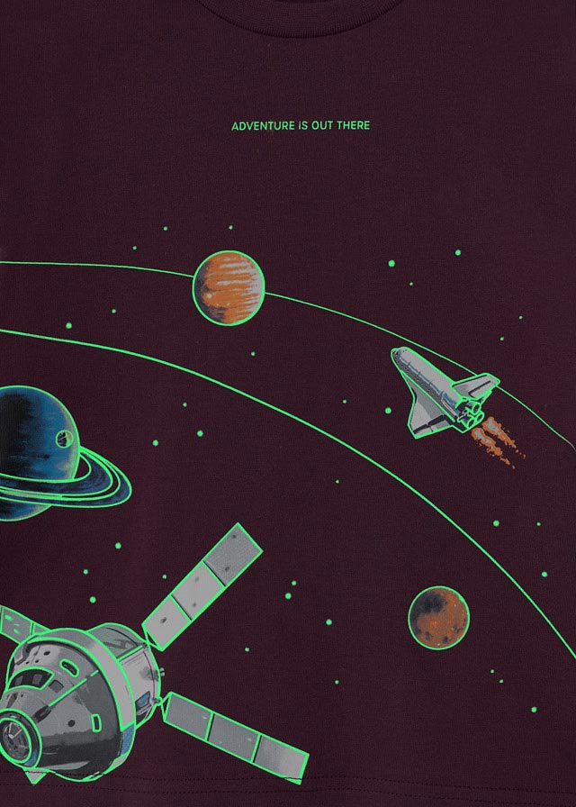 Mayoral Boy AW22 Plum Glow in the Dark Space Long Sleeved Top 4004