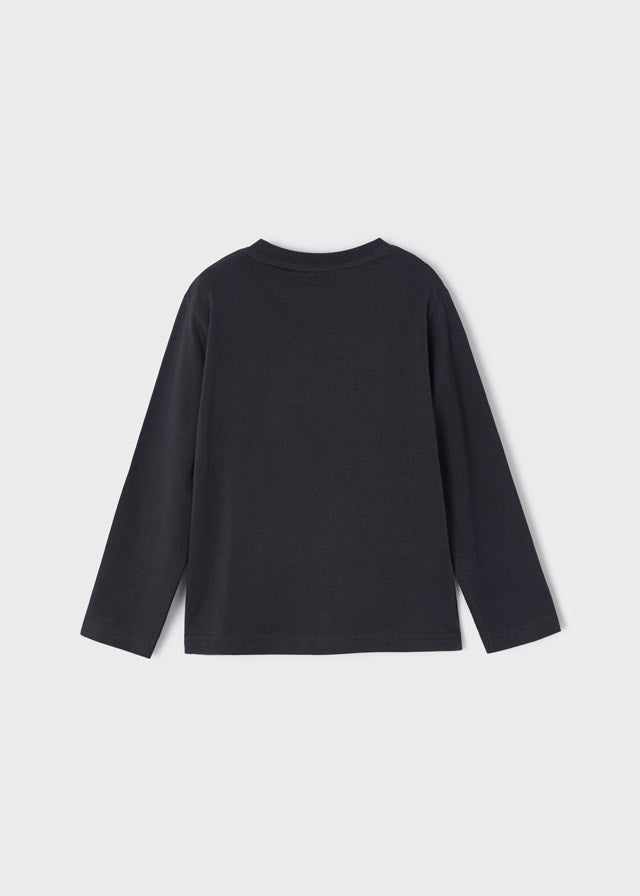 Mayoral Boy AW22 Grey Long Sleeved Bear Top 4006