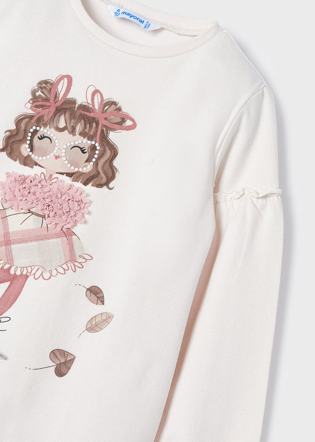 Mayoral Girl AW22 Pink Velvet Legging Set 4765