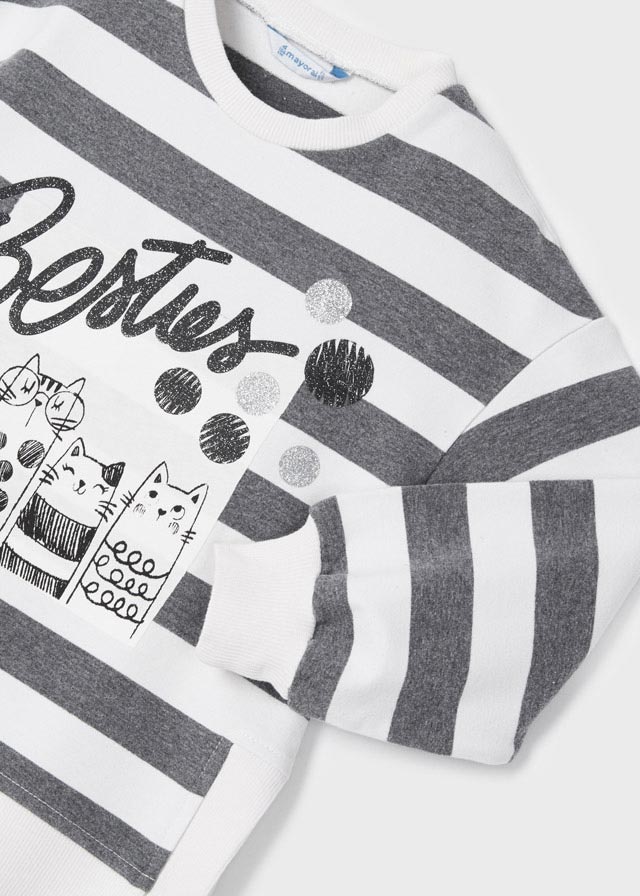 Mayoral Girl AW22 Grey Striped Besties Legging Set 4776