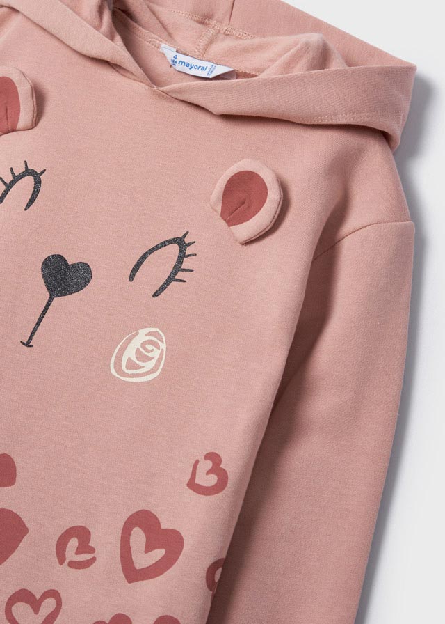 Mayoral Girl AW22 Pink Hooded Dress 4967