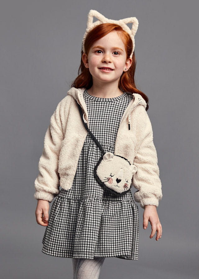 Mayoral Girl AW22 Black Gingham Dress & Bag 4968