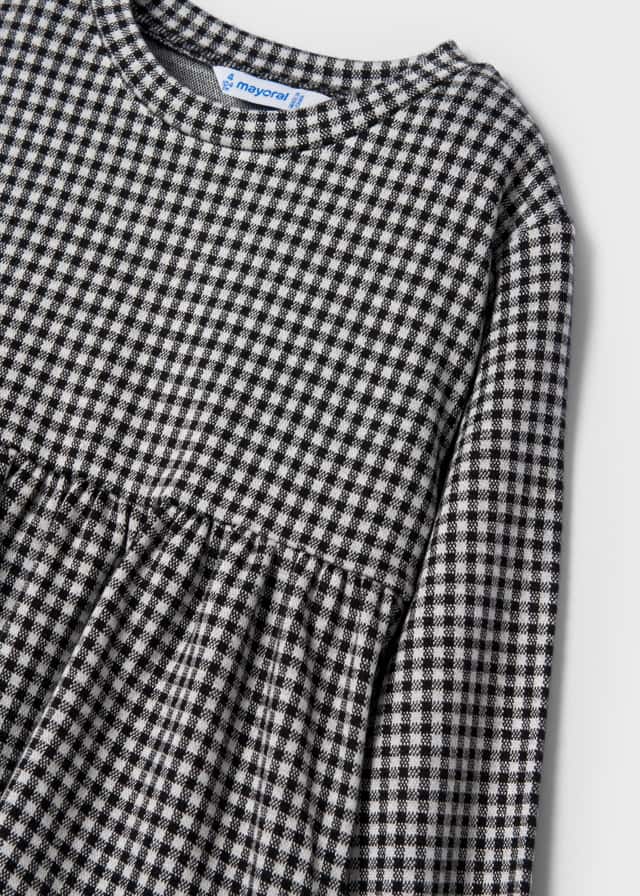 Mayoral Girl AW22 Black Gingham Dress & Bag 4968