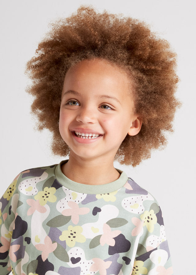 Mayoral Girl AW22 Mint Print Dress 4974