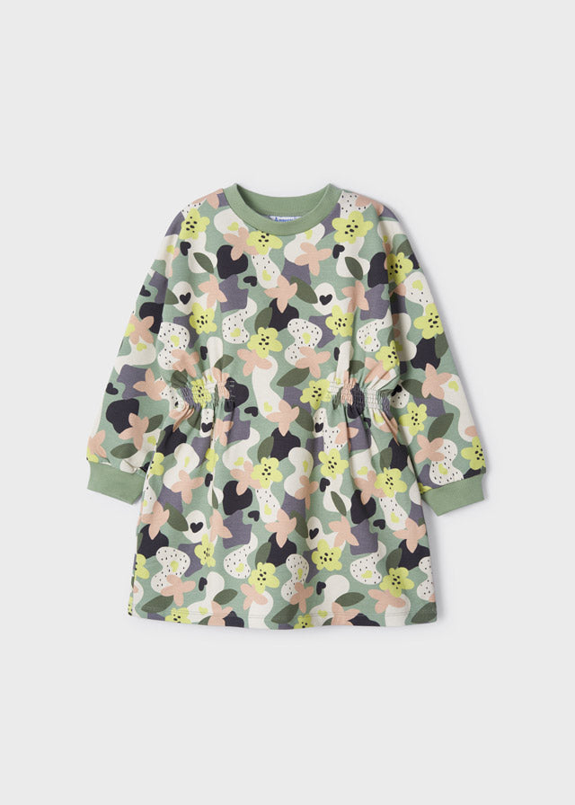 Mayoral Girl AW22 Mint Print Dress 4974