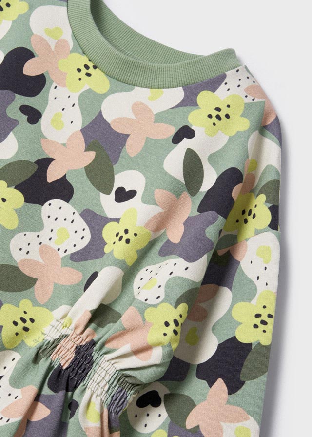 Mayoral Girl AW22 Mint Print Dress 4974
