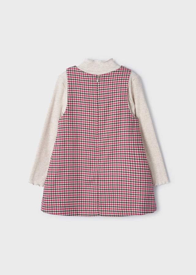 Mayoral Girl AW22 Raspberry Check Dress & Top 4982